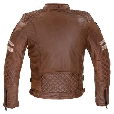 Чоловіча шкіряна куртка W-TEC Milano - коричневий / L (22789-L-2) фото №3