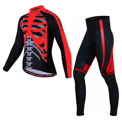Вело костюм для чоловіків KIDITO KM-CT-18 2XL Skeleton Червоний фото №2
