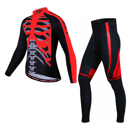 Вело костюм для чоловіків KIDITO KM-CT-18 2XL Skeleton Червоний фото №1