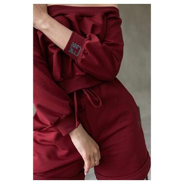 Жіночий костюм топ і шорти з манжетами TotalFit SET7 XL Марсала (06399873) фото №5