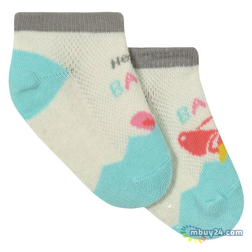 Дитячі антиковзкі шкарпетки Berni Привет Малыш (0-2 года) Бирюзовый (43732) фото №1