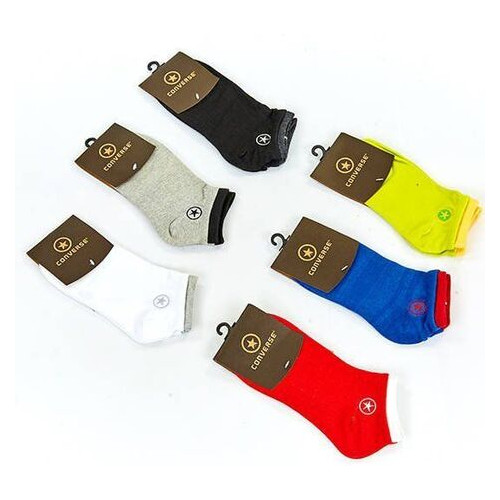 Шкарпетки спортивні укорочені Converse A084 40-44 Салатовий (06429143) фото №6