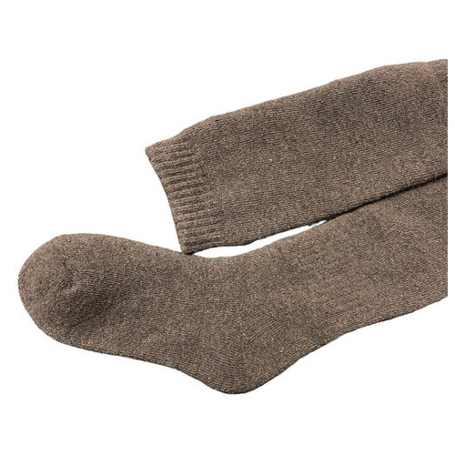 Жіночі високі вовняні шкарпетки теплі YIBATE 36-42 коричневий фото №2