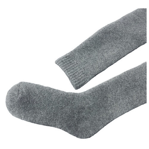 Шкарпетки жіночі високі вовняні теплі YIBATE 36-42 сірий фото №3