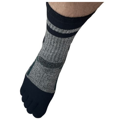 Шкарпетки з пальцями Cross Five Fingers Shu 42-44 чорний з принтом фото №6