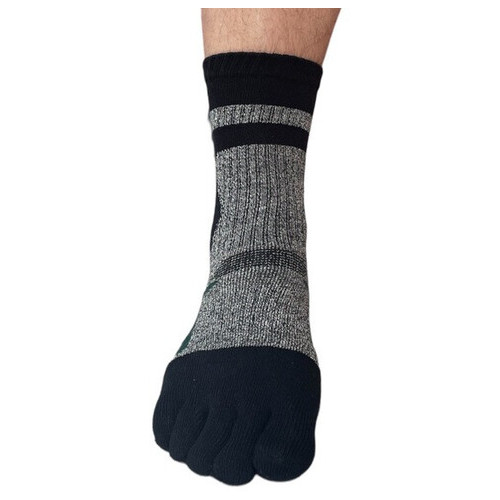 Шкарпетки з пальцями Cross Five Fingers Shu 42-44 чорний з принтом фото №2