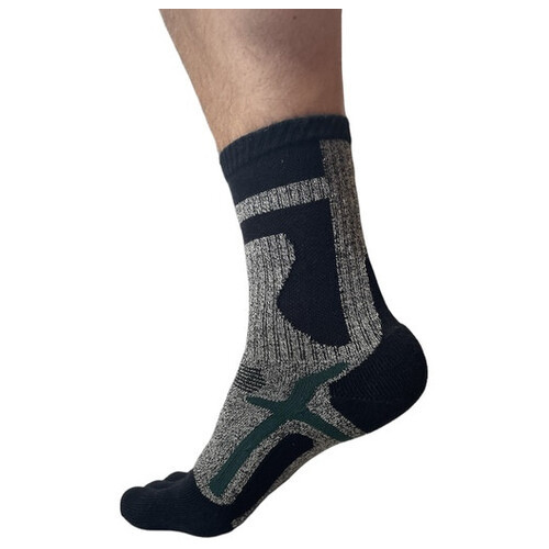 Шкарпетки з пальцями Cross Five Fingers Shu 42-44 чорний з принтом фото №1
