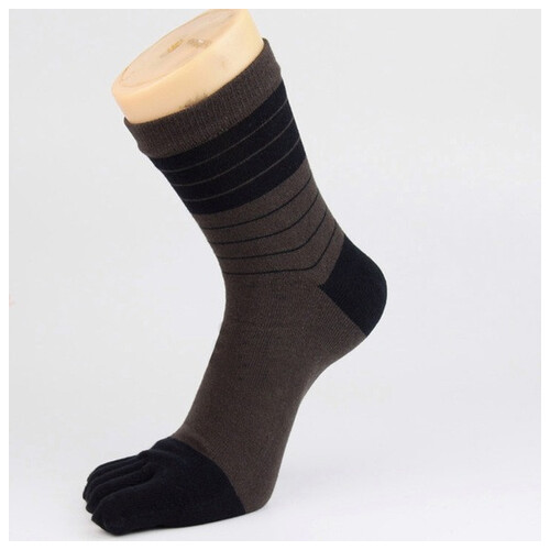 Шкарпетки з пальцями Каштан VERIDICAL 39-44 коричневий вугор фото №1