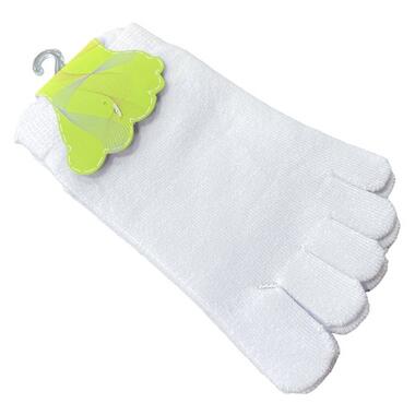 Низькі шкарпетки з пальцями жіночі Листя Mi Ting 37-40 білий фото №2
