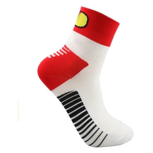 Шкарпетки велосипедні Aolikes 36-40 Біло-червоний з чорним (193-2019) фото №1