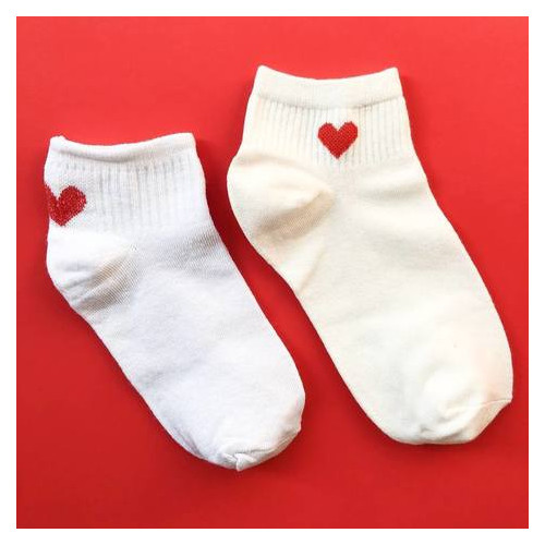 Шкарпетки Закохана пара 34-40 2 пари Білий з принтом (205-2019) фото №1