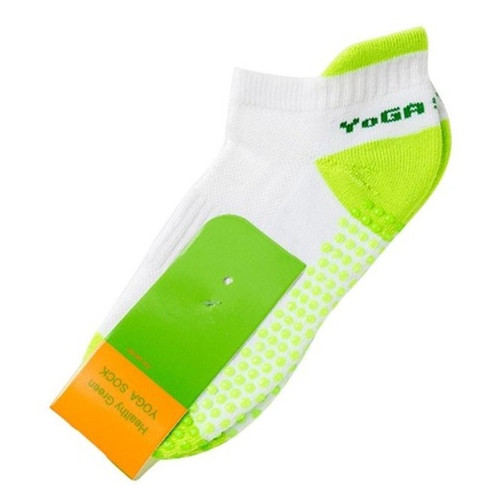 Шкарпетки для йоги Doolland 35-40 Салатово-білий (197-2019) фото №9