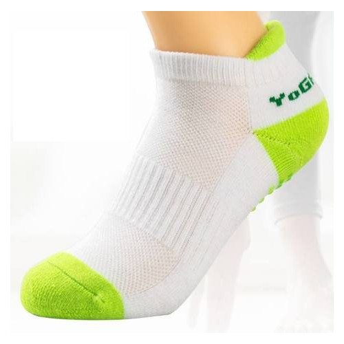 Шкарпетки для йоги Doolland 35-40 Салатово-білий (197-2019) фото №8