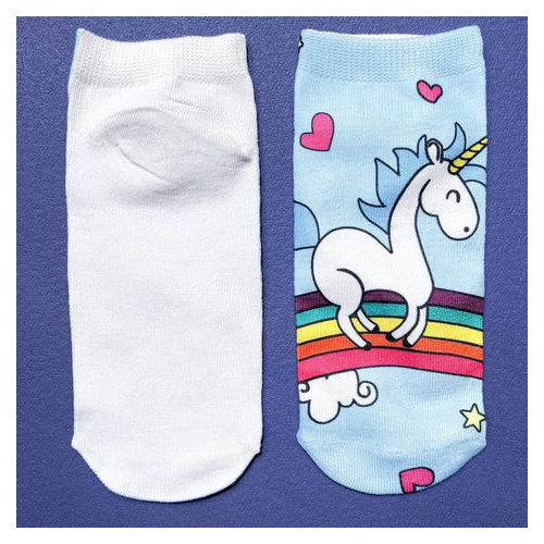 Шкарпетки Единорог с 3D принтом 27-34 2 пары Белый + Разноцветный (207-2019) фото №6