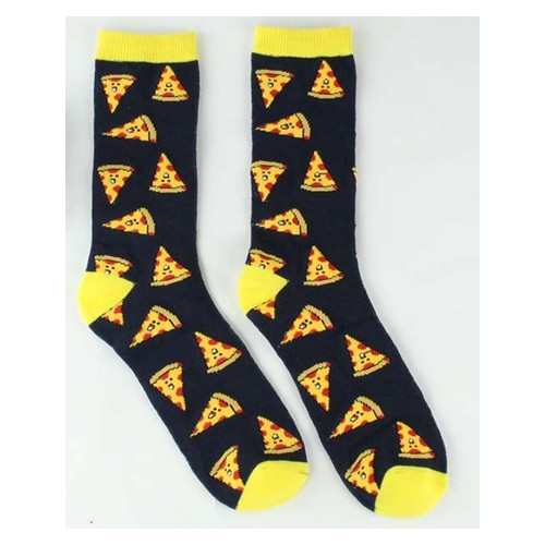 Шкарпетки Пицца 36-42 Черный с желтым (198-2019) фото №1