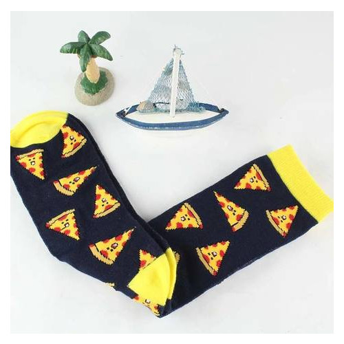 Шкарпетки Пицца 36-42 Черный с желтым (198-2019) фото №5