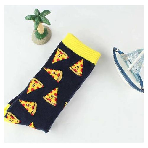 Шкарпетки Пицца 36-42 Черный с желтым (198-2019) фото №4