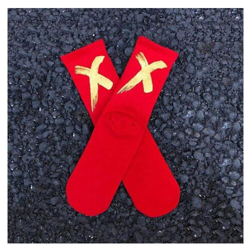 Шкарпетки в стилі хіп-хоп Х 41-45 Червоно-золотистий (283-2019) фото №1