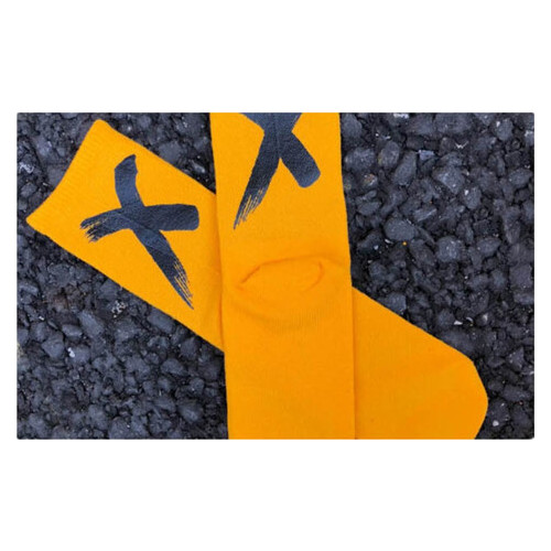Шкарпетки в стилі хіп-хоп Х 41-45 Світло-жовтий із чорним (282-2019) фото №5