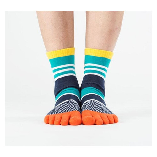 Шкарпетки LifeFLUX с пальцами мужские Красный след Jammza 42-45 Оранжевый фото №4