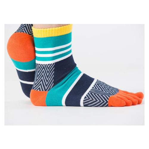 Шкарпетки LifeFLUX с пальцами мужские Красный след Jammza 42-45 Оранжевый фото №6