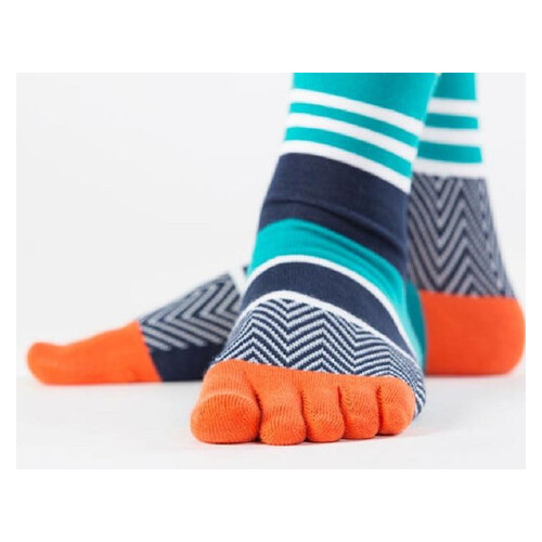 Шкарпетки LifeFLUX с пальцами мужские Красный след Jammza 42-45 Оранжевый фото №2