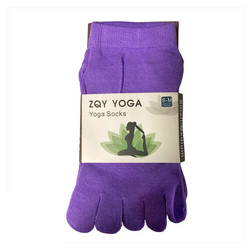 Шкарпетки для йоги LifeFLUX П'ять пальців eTya 36-39 бузковий фото №3