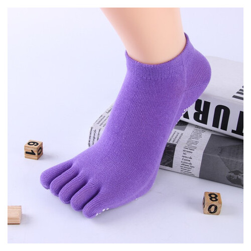 Шкарпетки для йоги LifeFLUX П'ять пальців eTya 36-39 бузковий фото №2