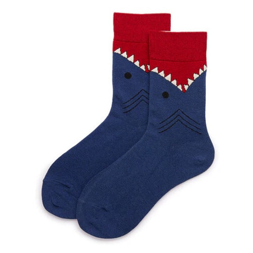 Шкарпетки високі LifeFLUX Великий Риб Сofeetbo 36-42 Темно-синій з червоним фото №1