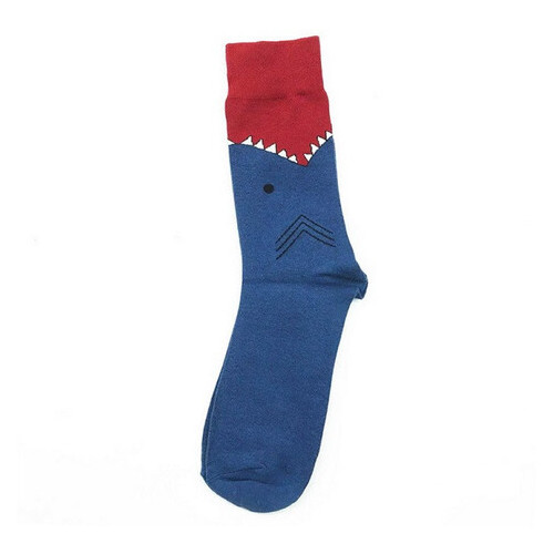 Шкарпетки високі LifeFLUX Великий Риб Сofeetbo 36-42 Темно-синій з червоним фото №4
