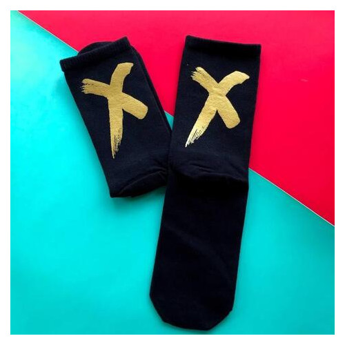 Шкарпетки високі LifeFLUX у стилі хіп-хоп Х Sgedone 41-45 Чорно-золотистий фото №6
