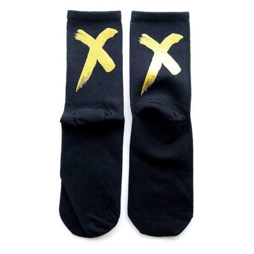 Шкарпетки високі LifeFLUX у стилі хіп-хоп Х Sgedone 41-45 Чорно-золотистий фото №1