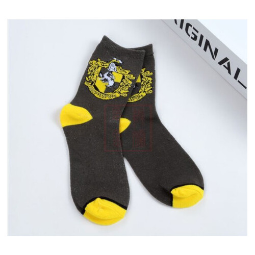 Шкарпетки LifeFLUX Гаррі Поттер Хаффлпафф Harry Potter 36-42 темно-сірий з принтом фото №3