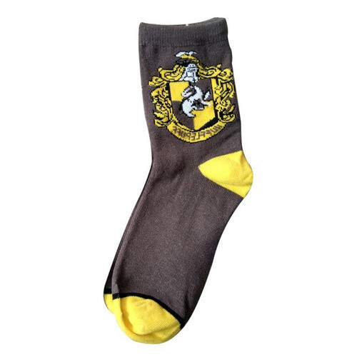 Шкарпетки LifeFLUX Гаррі Поттер Хаффлпафф Harry Potter 36-42 темно-сірий з принтом фото №1