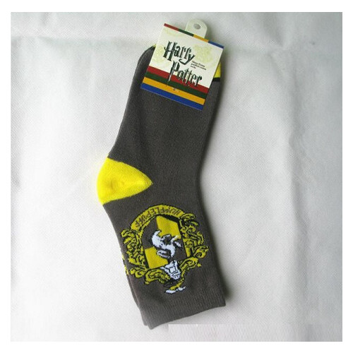 Шкарпетки LifeFLUX Гаррі Поттер Хаффлпафф Harry Potter 36-42 темно-сірий з принтом фото №4