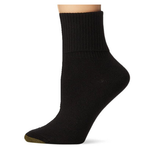 Жіночі шкарпетки LifeFLUX класичні із поворотною манжетою Gold Toe 36-40 чорний (1674-2019) фото №1