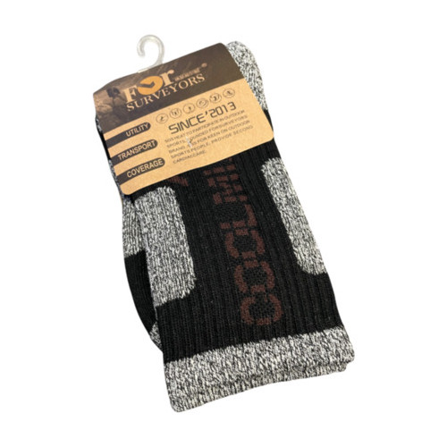 Спортивні компресійні шкарпетки LifeFLUX Coolmix For Surveyors 38-44 тепло утримують темно-сірий (1742-2019) фото №5