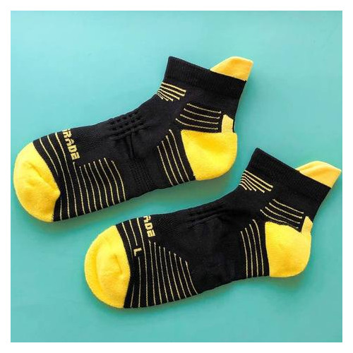 Шкарпетки спортивные Up Grade UG 40-45 Черный с желтым (199-2019) фото №1