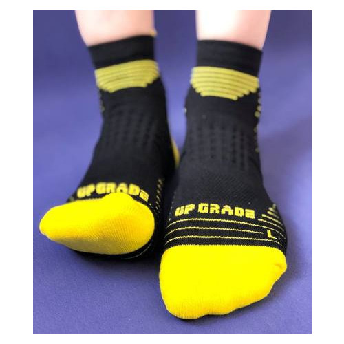 Шкарпетки спортивные Up Grade UG 40-45 Черный с желтым (199-2019) фото №2