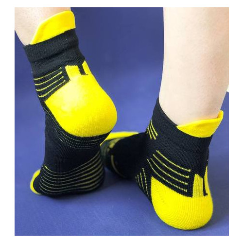 Шкарпетки спортивные Up Grade UG 40-45 Черный с желтым (199-2019) фото №3