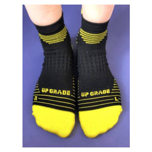 Шкарпетки спортивные Up Grade UG 40-45 Черный с желтым (199-2019) фото №7