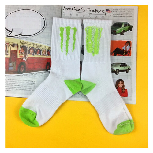 Чоловічі шкарпетки Gentle Monster 40-44 високі білий з принтом (1233-2019) фото №4