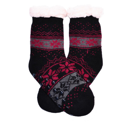 Шкарпетки тапочки детские Emi Ross Снежинка Черный 32-35  (870796139) фото №3