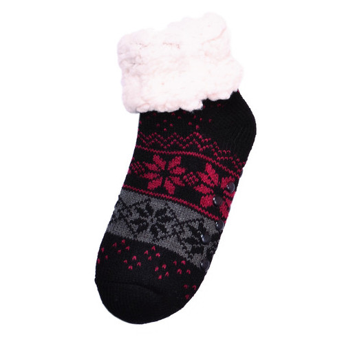 Шкарпетки тапочки детские Emi Ross Снежинка Черный 32-35  (870796139) фото №4