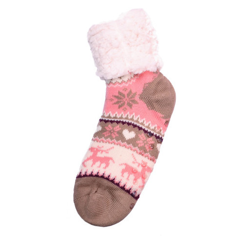 Шкарпетки тапочки женские BaGi Wool Сердечко Бежевый 39-42  (870796670) фото №3