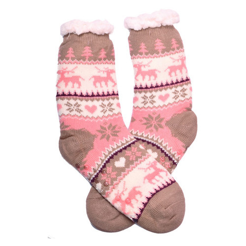 Шкарпетки тапочки женские BaGi Wool Сердечко Бежевый 39-42  (870796670) фото №2