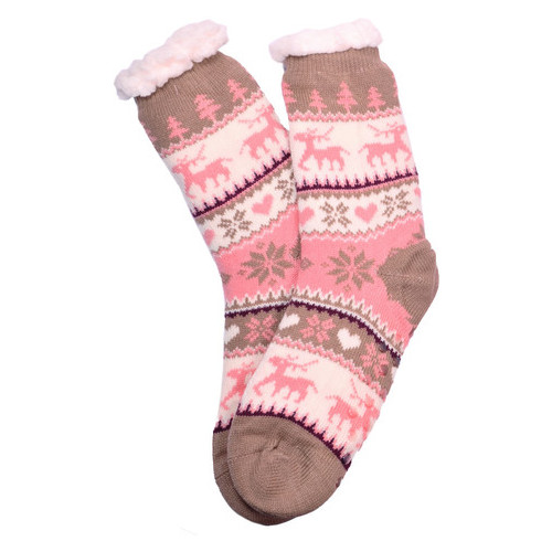 Шкарпетки тапочки женские BaGi Wool Сердечко Бежевый 39-42  (870796670) фото №1