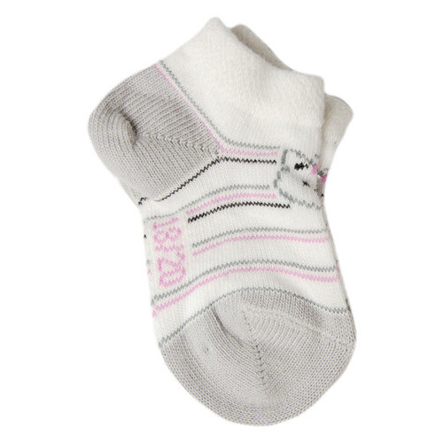 Шкарпетки Kindy 18-20 Белый/Серый/Розовый фото №1