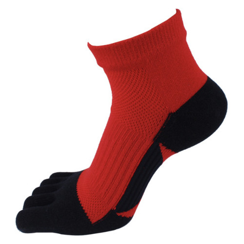 Шкарпетки з пальцями чоловічі Veridical 40-44 Чорно-червоні фото №1