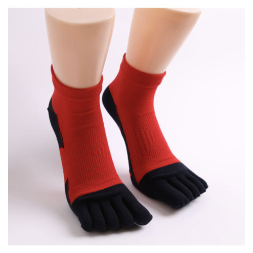 Шкарпетки з пальцями чоловічі Veridical 40-44 Чорно-червоні фото №2